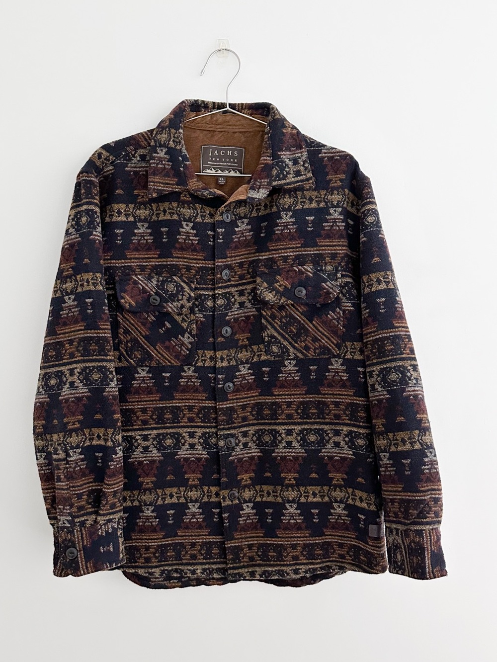 JACHS Oversized Jacket Men's XL Southwestern Aztec Wool Blend Western Shacket